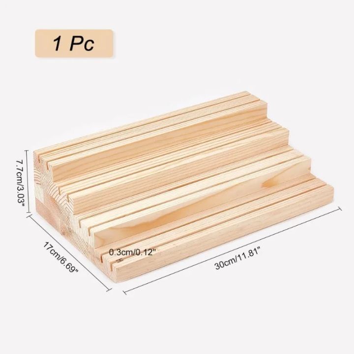 1pc%204-Tier%20Wood%20Jewelry%20Display%20Stand%20Wooden%20Earring%20Organizer%20Holder%20with%20Grooves%20Jewelry%20Showcase%20Rack%20for%20Rings%20Earring%20-%20Image%202