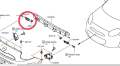 Right front bumper bracket Nissan March 62224-1hh0a (Genuine Nissan parts) code A236. 
