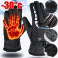 Outdoor Winter Warm Thermal Cycling Gloves Waterproof Antislip Sports Ski Cycling Motocycle Warm Gloves Unisex Moto Accessories.