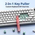 2 in 1 Keyboard Keycap Switch Puller Universal Key Cap Shaft Remover Tool Mechanical Keyboard Cleaning Extractor Kit. 