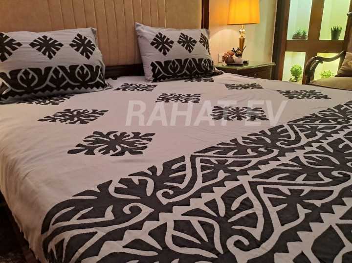 Hand made aplic bed sheet