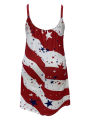 Plus Size Star Print Slip Dress Casual Sleeveless Crew Neck Dress For Spring & SummerWomen's Plus Size Clothing.