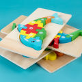 Montessori Wooden Toddler Puzzles for Kids Montessori Toys for Toddlers 2 3 4 Years Old for Toddler Dinosaur Toy.