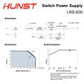 HUNST MeanWell LRS-600-24/36/48V 110V/220V Single Output Switching Power Supply for Raycus, JPT Laser Marking Machine.. 