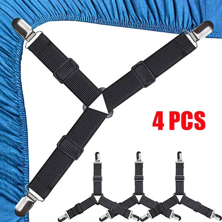 4Pcs%20Adjustable%20Bed%20Sheet%20And%20Quilt%20Holder%20for%20Bed%20Sheet%20Organizer%20Mattress%20Cover%20Clip%20For%20Home%20Elastic%20Straps%20Adjustable%20Clips%20-%20Image%206