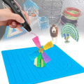 3D Printing Pen Silicone Mat DIY Creative Drawing Template Pad With Heat-proof Finger Sleeve Art Tools   for Kids. 