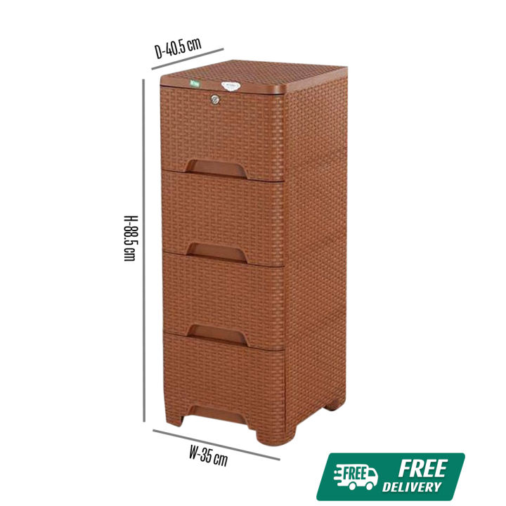 RFL Caino Closet 4 Drawer Eagle Brown 923243