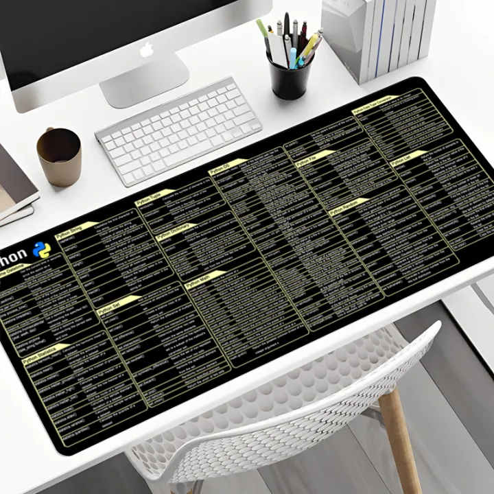 Python%20Shortcut%20Mouse%20Pad%20Coding%20Cheat%20Sheet%20Keyboard%20Desk%20Mat%20for%20Programmers%20Non-Slip%20Stitched%20Edge%20Large%20PC%20Gaming/Office%20Pad%20-%20Image%203