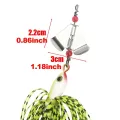 BURLE Spinner Fly Bait Rubber Jigs 2 Blades Spoon Lead Head Pike Fishing Lure.