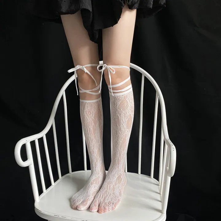 Street%20Split%20Toe%20Socks%20Strappy%20Lace%20Fishnet%20Stockings%20Cool%20JK%20Girl%20Knee%20Socks%20Japanese%20Lolita%20Jk%20Long%20Knee%20High%20Socks%20Lolita%20-%20Image%205