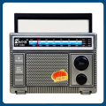 Fepe FP-1366 AM/FM/SW1-2  4-Band Radio - Grey. 