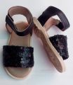 Black strap  baby girls sandal. 