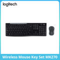 Logitech MK270 Mouse Keyboard Combo Set 2.4G Wireless Optical Mouse with Eight Shortcuts Long-lasting for Desktop Laptop PC. 