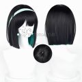 Sua Cosplay Costume Wig Anime Alien Stage Cosplay Costume Microphone White Dress Earrings Short Black Wig Sua Cosplay Clothing. 