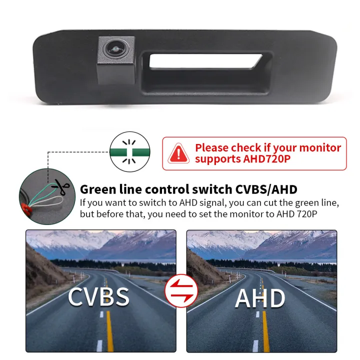 W176 Rear Camera AHD 1080P Car Trunk Handle Reverse Camera for Mercedes Benz W205 Vito ...
