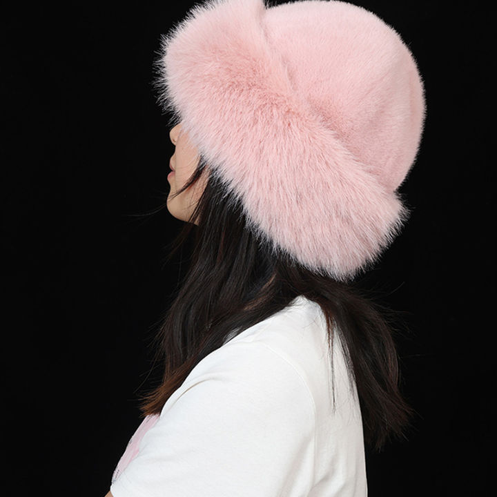 Fluffy%20Faux%20Fur%20Bucket%20Hat%20For%20Women%20Luxury%20Plush%20Fisherman%20Hat%20Warm%20Winter%20Hat%20Thicken%20Cold%20Snowy%20Day%20Panama%20Cap%20-%20Image%206