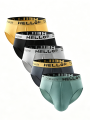 5Pcs Men's Underwear Summer Men Briefs Male Large Size XS-XL Boy Comfortable Solid Underpants Fungi-Proofing Men Panties.
