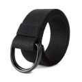Tactical Canvas Men Belt High Quality Unisex Double D-Ring Buckle Waistband Casual Canvas Female Belt Fabric For Jeans. 
