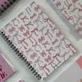 Coquette notebook-Pink bows- Girls aesthetic notebook- A5 lined pages, school notebook , coquette notebook for girls bow notebook. 