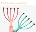 Head Massager Scalp Neck Comb Roller Five Finger Claws Steel Ball Hand Held Relax Octopus Head Massager. 