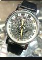 Skaliton double sided glass transparent watch for men/women/boys & girls skeleton watch for men / boys  slimy watch leather watch best quality watch for boys one of the best look. 