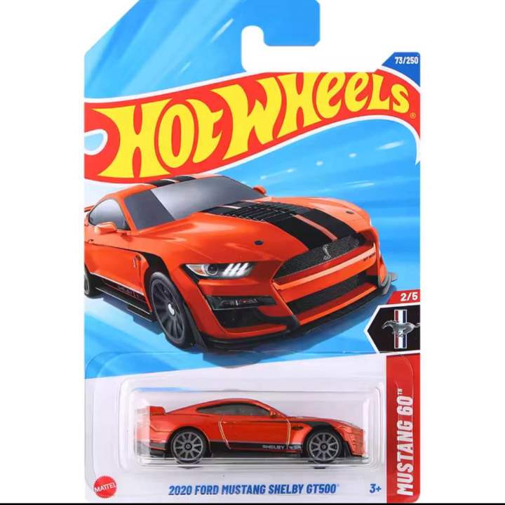 Original Hot Wheels 2020 Ford Mustang Shelby GT500 #73 Mustang 60 1/64 Diecast Model Car Toy for Boys Gift C4982 2025 C