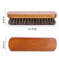 1PC Durable Horse Hair Shoe Brush Wooden Handle for Leather Shoes Professional Cleaning Care Long Lasting Polish for All Shoes. 