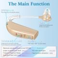 Hearing Aid, Rechargeable for Seniors, Noise Reduction, 5-Level Volume Adjustment, Clear Sound, with Charging Case.