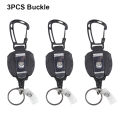 New Badge Holder Carabiner Keychain ID Holder Retractable Reel Mountaineering Buckle Multiple Tools Accessories.