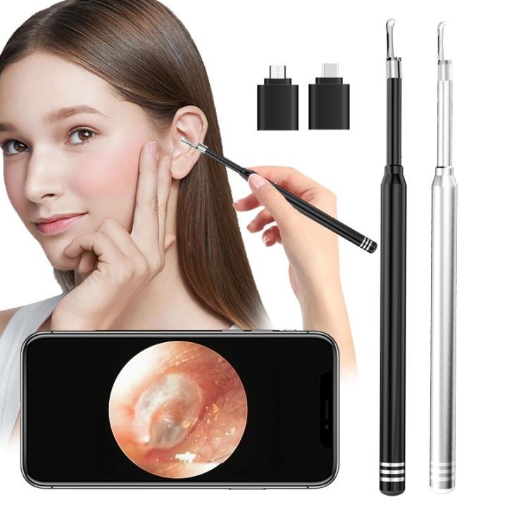 5.5mm Smart Visual Ear Cleaner Otoscope 3 in 1 USB Otoscope Ear Wax Cleaning Inspection Camera Tools for Android Phone PC