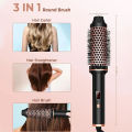 3 In 1 Ionic Hair Curler Straightener Professional Curling Iron Heated Hair Styling Brush Anti-Scald Thermal Brush Curl Wand. 