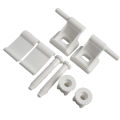 1pair Plastic Toilet Seat Hinge Bolts Screw Fixing Fitting Kit Toilet Lid Hinge Replacement Parts Bathroom Accessories. 