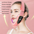 Facial Lifting Device LED Photon Therapy Facial Slimming Vibration Massager Double Chin V Face Shaped Cheek Lift  Belt Machine. 