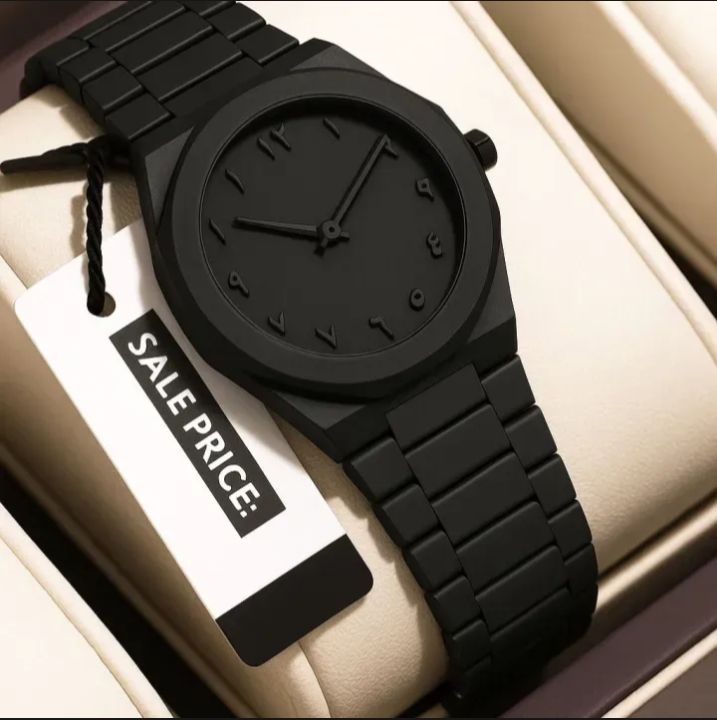 “Arabic Aura Black Matte Watch – Arabic Numerals Dial”|“Black Arabic ...