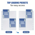 Four-pocket Trading card sleeve page, 6 hole three-layer, suitable for TCG cards, sports card, etc. 