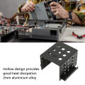 2.5in HDD Mounting Rack Aluminium Alloy Hollow Design High Hardness 2.5in Hard Drive Cage for 2.5in IDE HDD SSD Mounting Rack. 