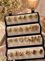 Any 12 pair korean Earings with Jhumka box jewelry box. 