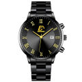 Fashion Mens Gold Stainless Steel Watches Luxury Minimalist Quartz Wrist Watch Men Business Casual Calendar Watch Reloj Hombre. 