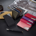 2025 Minimalist Business Men's Magnetic Card Holder Multifunction PU Leather Womem Card Box Stainless Steel Mini Unisex Card Bag.