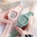 New Lovely Cartoon Kids Watch Square Luminous Watch Fashion Silicone Sports Watch for Students Luminous Watch. 