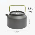 0.8L/1.1L/1.2L/1.6L/2L/2.5L Aluminum alloy Portable Outdoor Camping Coffee and Tea Kettle for Hiking Fishing Picnic and Cooking.