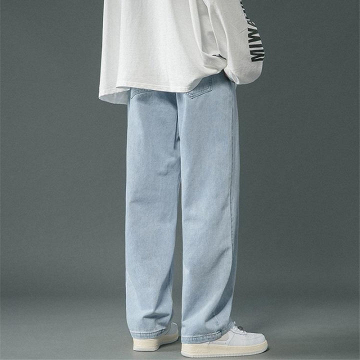 Korean%20Men's%20Casual%20Hip%20Hop%20Long%20Baggy%20Jeans%20Classic%20Man%20Straight%20Wide%20Leg%20Denim%20Pants%20Light%20Blue%20Grey%20Black%20Streetwear%20Trousers%20-%20Image%205