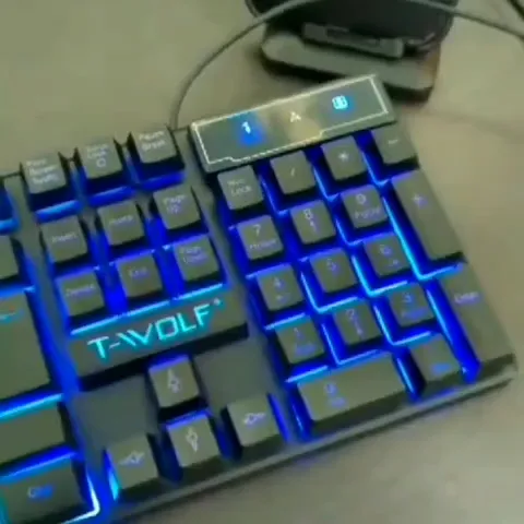 Keywolf Keyboard T-WOLF RGB Mechanical Gaming Keyboard With Multimedia Keys Support ...