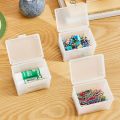 2/4PCS Small Semi-Transparent Plastic Cards Cases Folder Matte Flip-Top Jewelry Box Accessories Storage Organize Packaging Boxes.