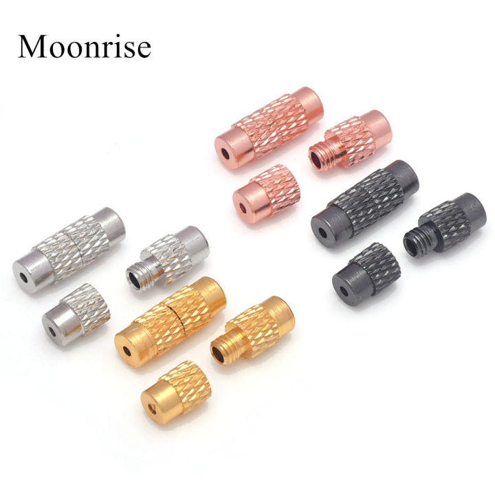20pcs Brass Column Screw Clasps Barrel Screw Clasp for Bracelet Necklace Jewelry Making Findings 4x12mm