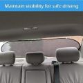 Car Sun Shade UV Protection Folding Auto Rear Window Sunshade 100x50cm Universal Mesh Back Window Visor with Suction Cups.
