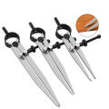 Adjustable Leather Compass Lockable Carbon Steel Divider Wing Creaser DIY Leathercraft Projects-Rotating Scratch Gauge Tool. 