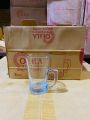 Glass Transparent Clear Tea Cup Set, Glass Crystal Clear Tea Cup 6 PIECES. 