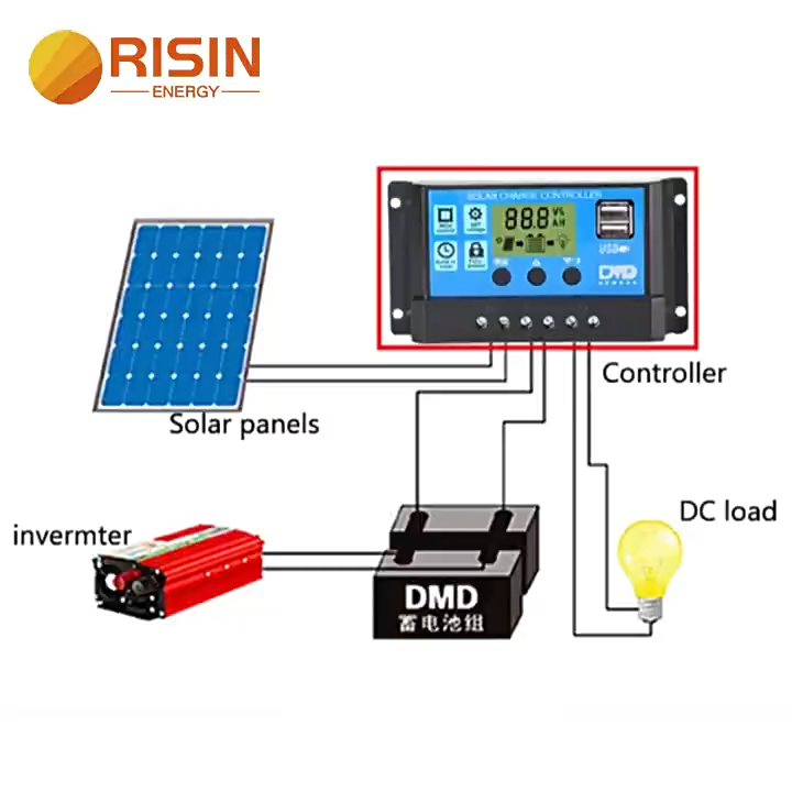 Solar Charge Controller 12V 24V Solar Panel Lcd Display Digital PWM ...