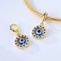 New In 925 Silver Charms Beads Cross Devil's Eye Puppy Bow Charms Pendant Fit Original Bracelet Women Jewelry DIY.